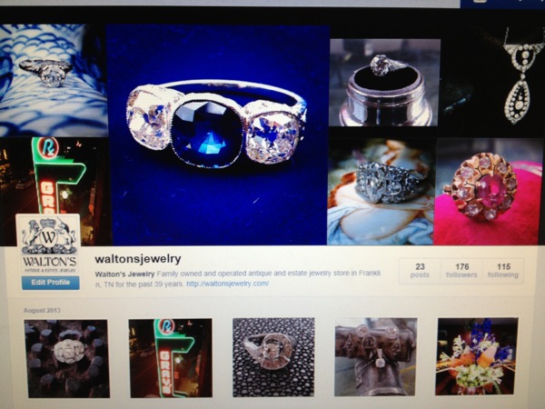 Walton's Instagram page @waltonsjewelry