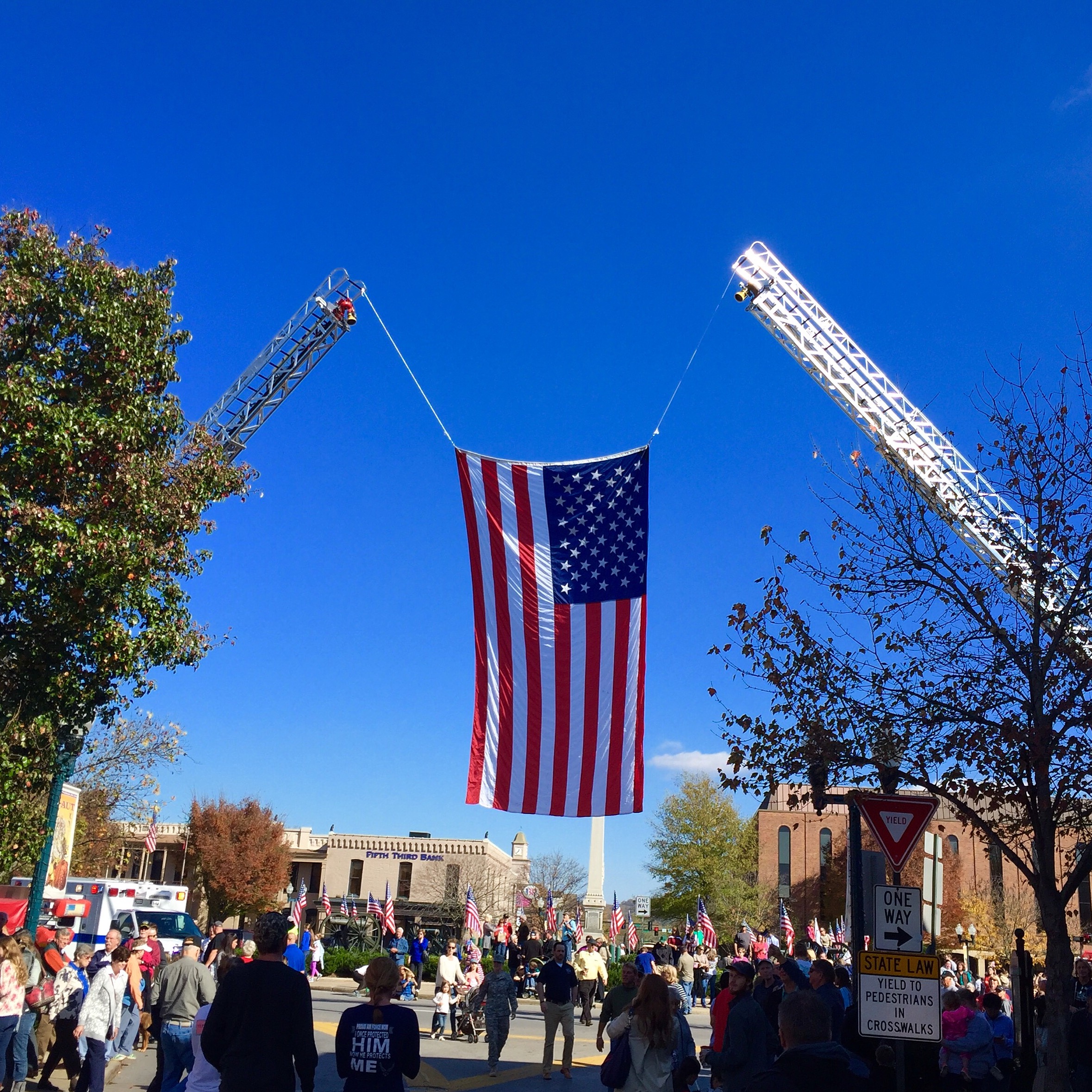 Veterans Day Parade in Downtown Franklin. 