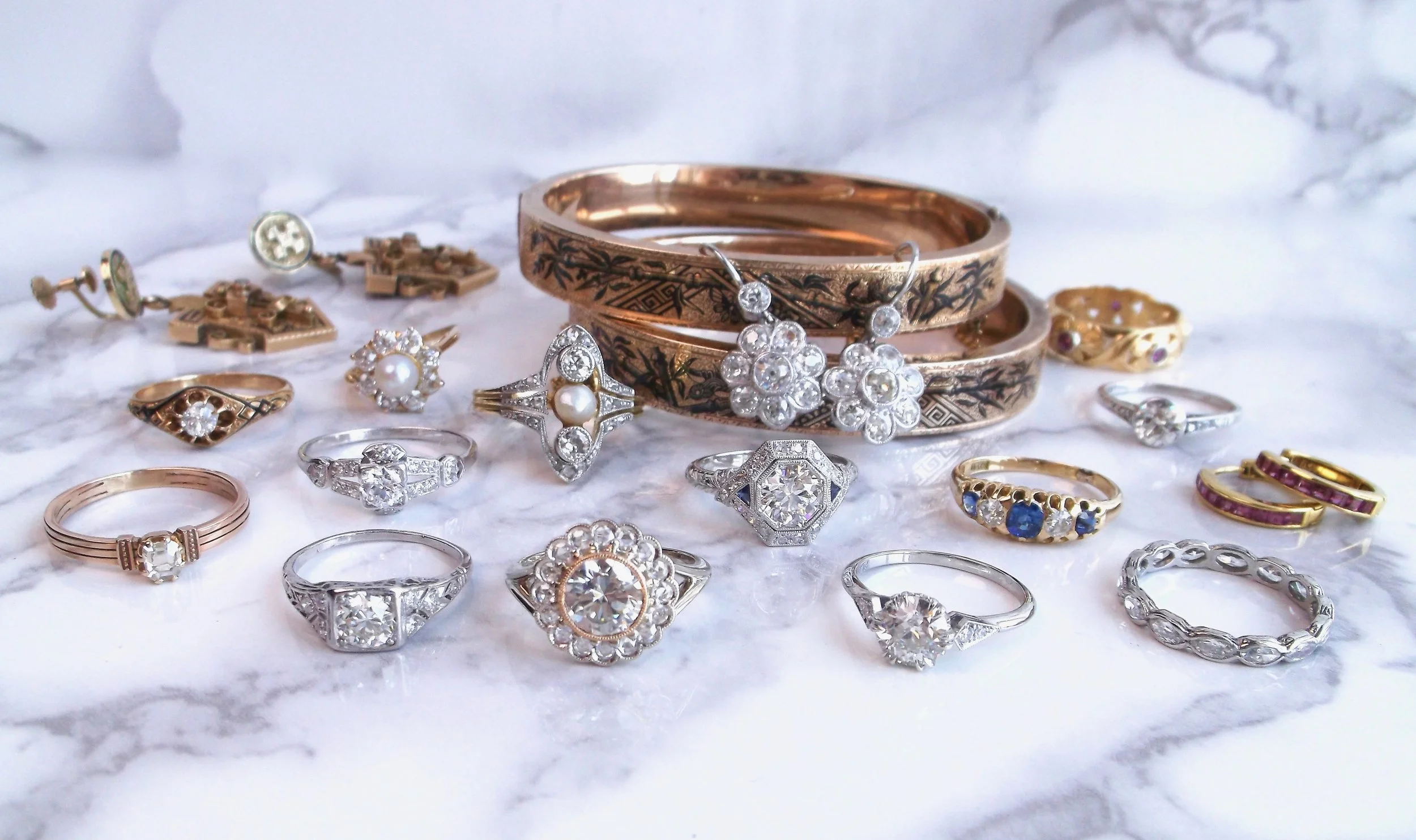 Your newest addition is awaiting you! This array of beauties are now available under the Engagement Rings, Gemstone Rings, Bracelets and Earrings options in the menu! 