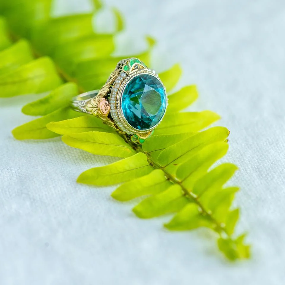 Oh how we could get lost in the depths of this blue zircon! Shop this fabulous ring HERE .