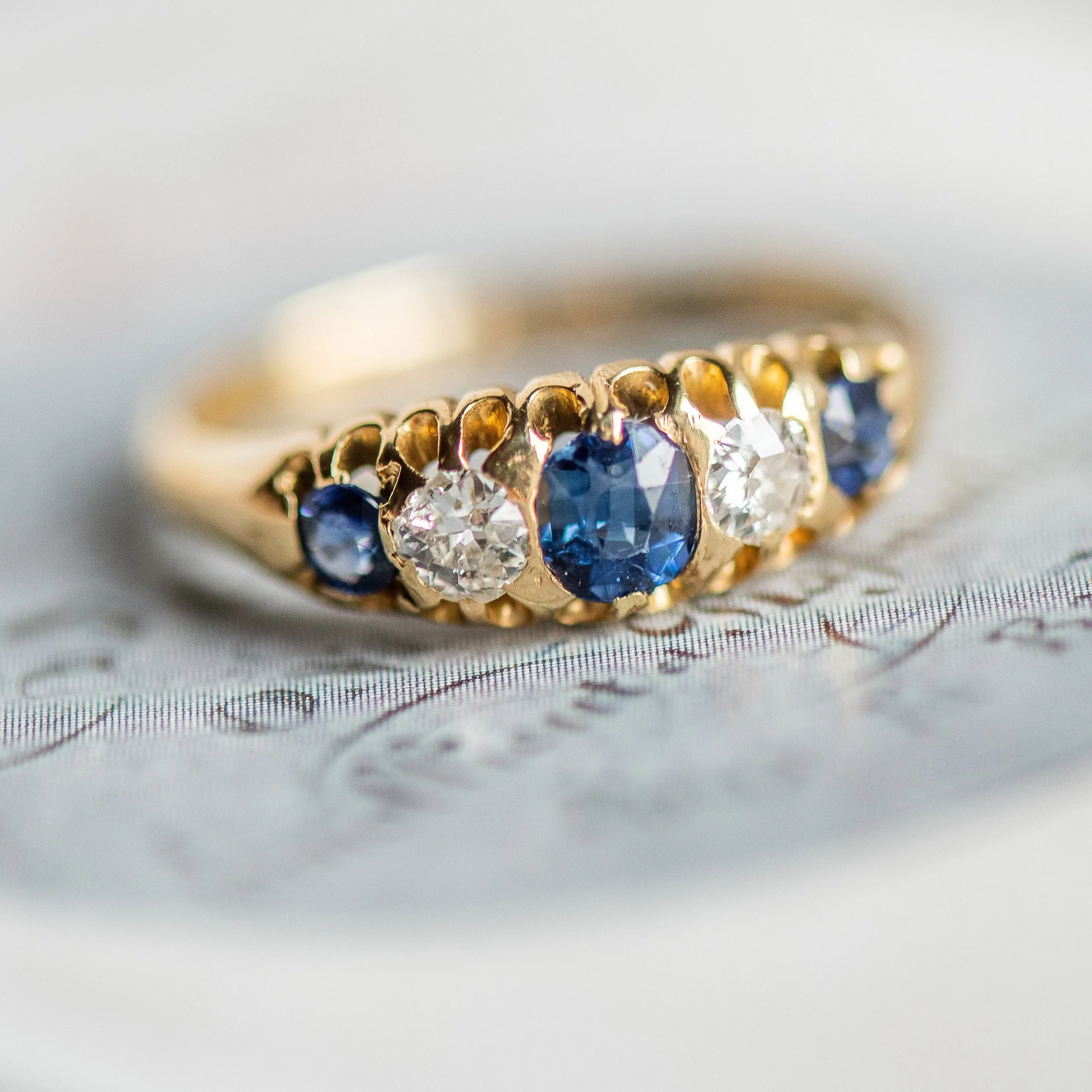 If this Victorian ring could talk it would probably tell us that some things never change. Particularly, that Sapphires will ALWAYS look perfect next to Diamonds. Shop this timeless ring HERE π