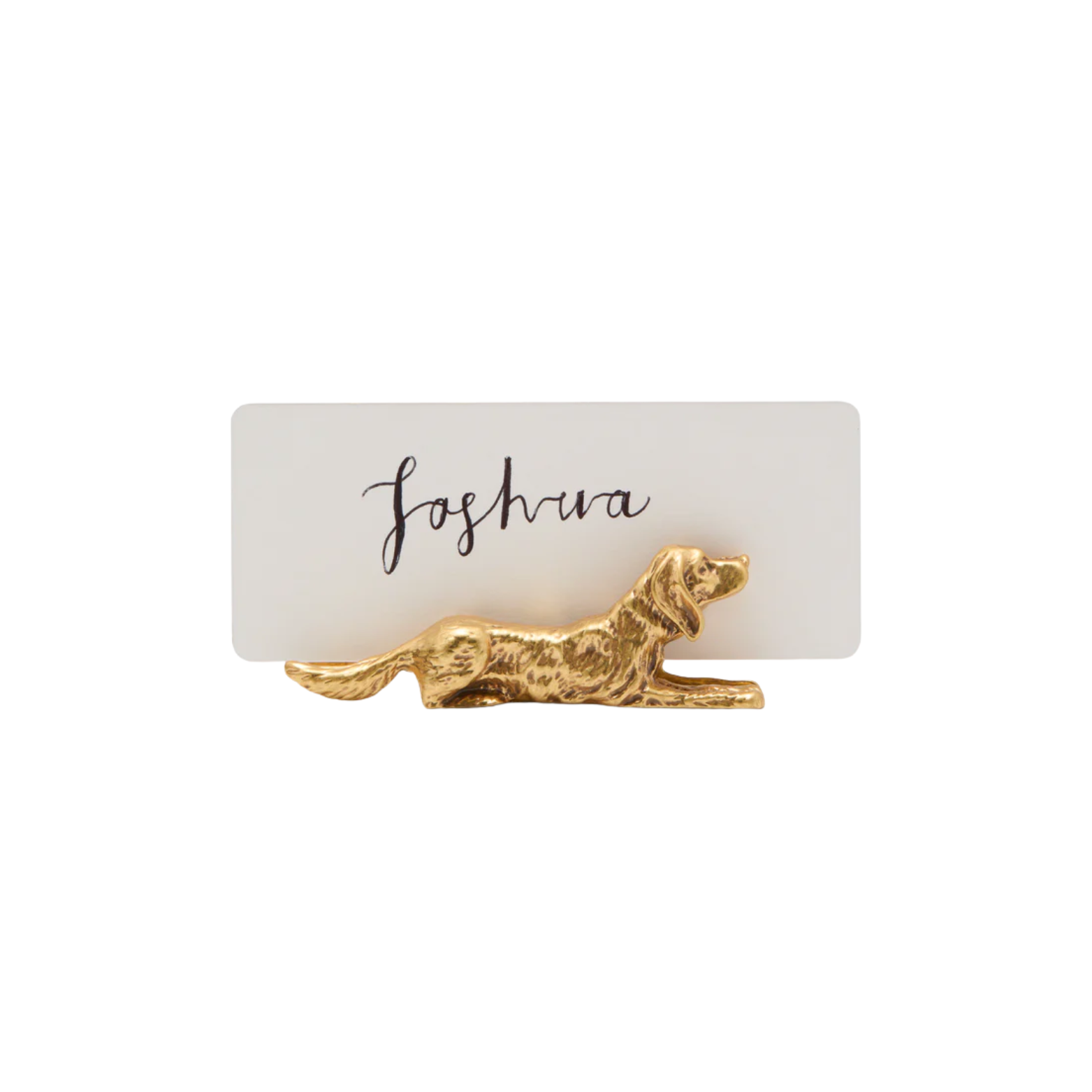 Gold Dog Place Card Holders