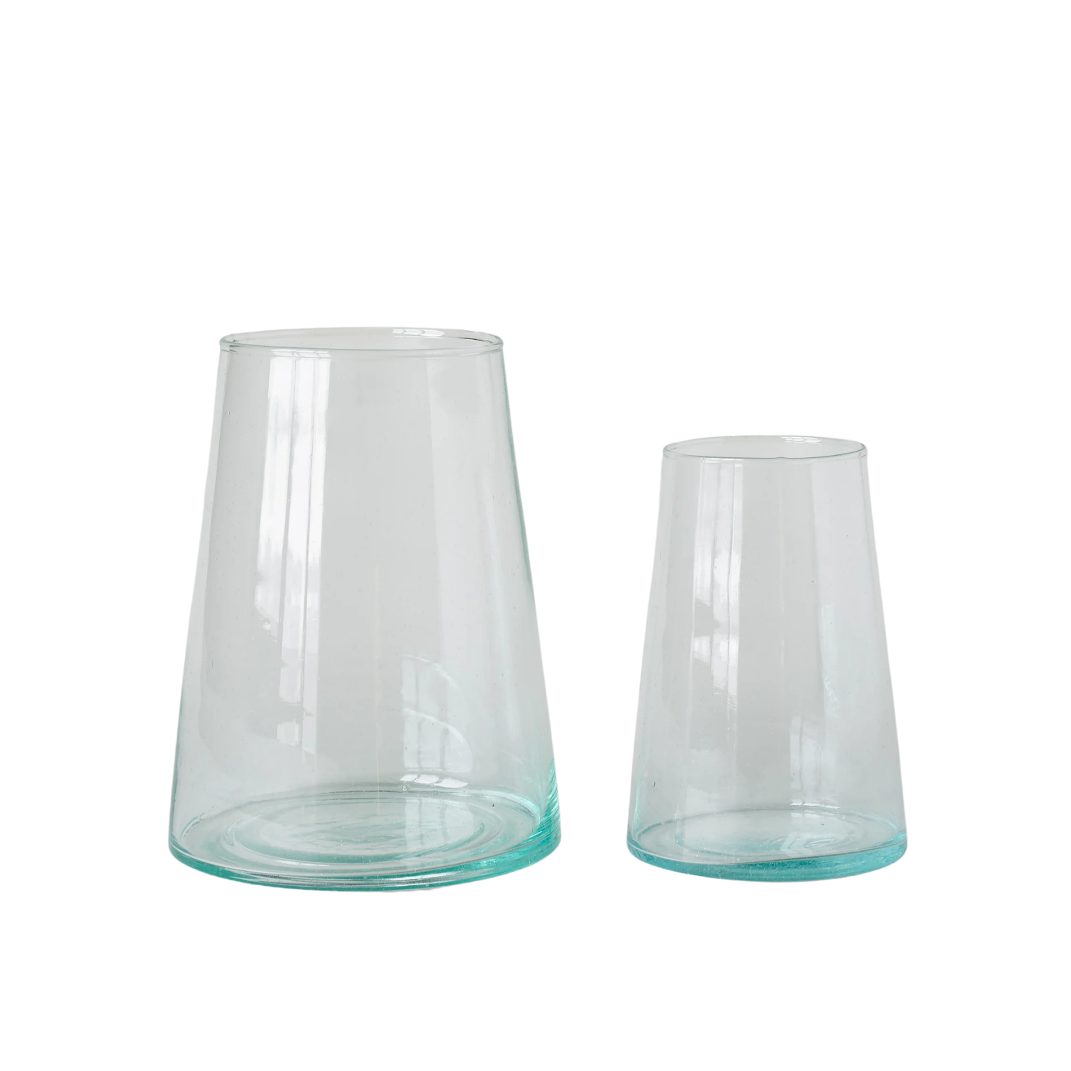 Recycled Glass Hurricane Vases