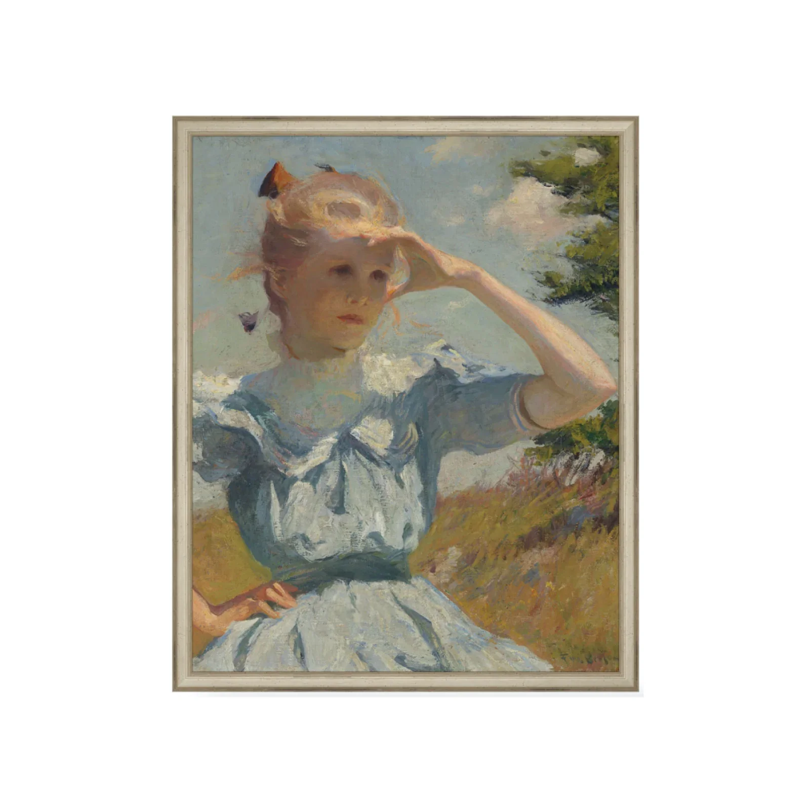 Girl In Blue Dress