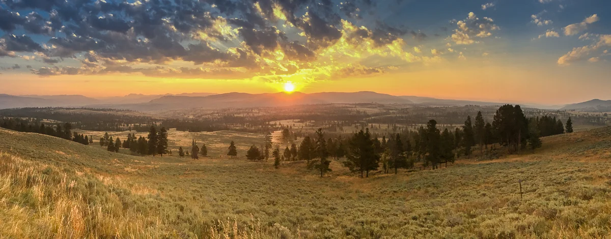 Sunrise over Yellowstone