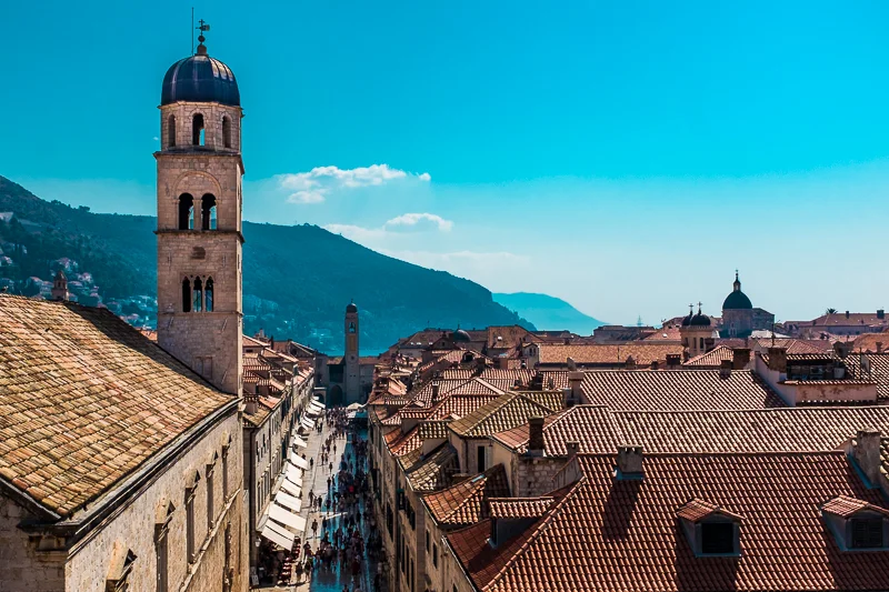 the old city skyline from the wall