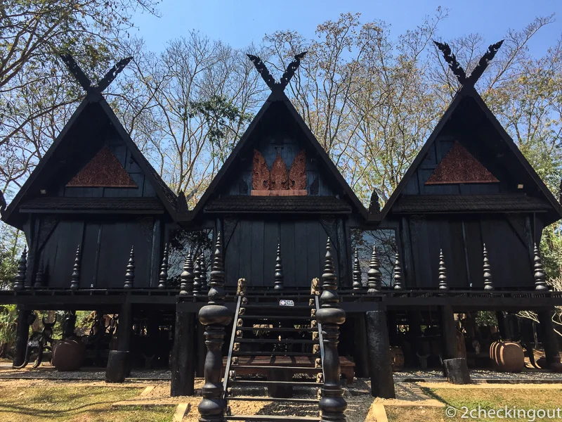 dark brooding buildings at the Black House Museum