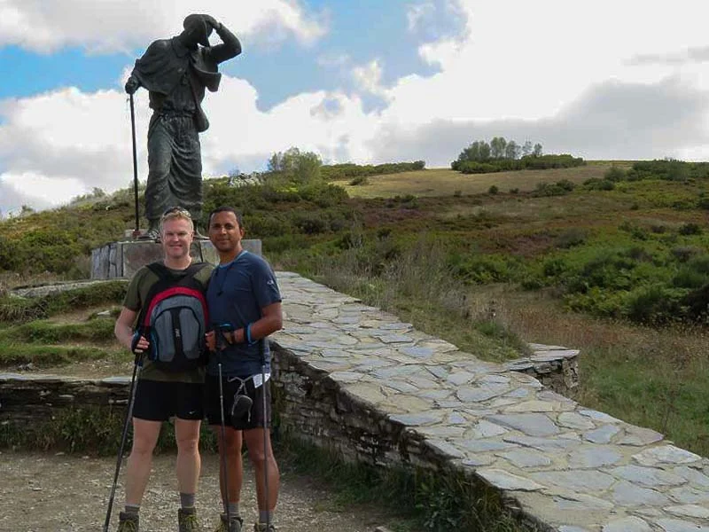 Mark and Rohit on the Camino de Santiago