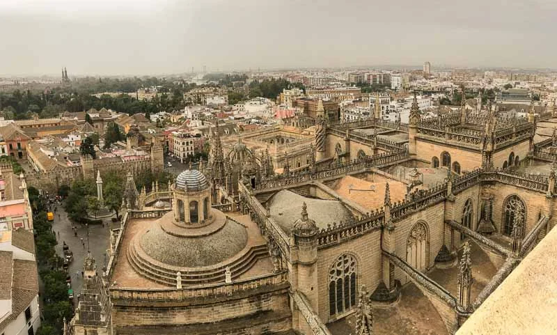 Bird's eye view of Seville from catherdral bell tower