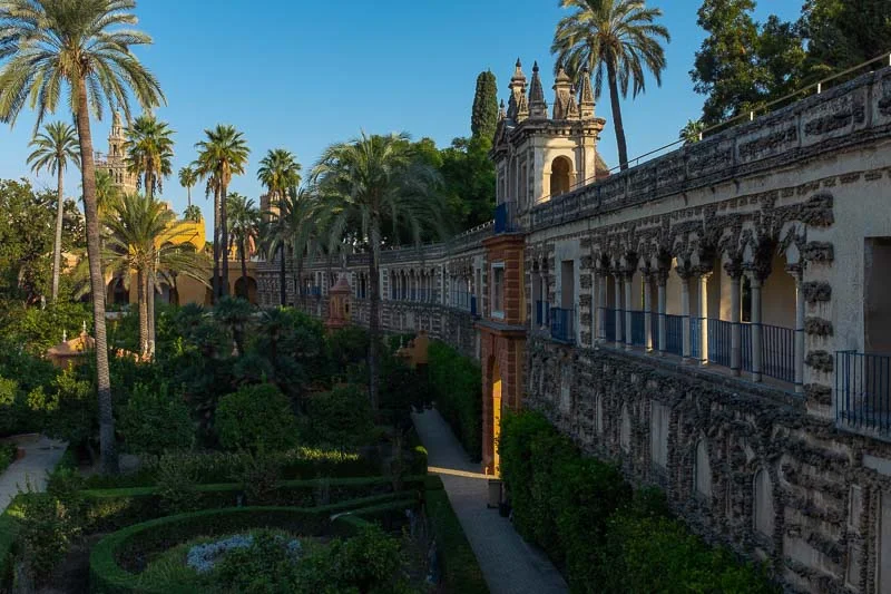 Tranquil gardens of Seville's Alcázar