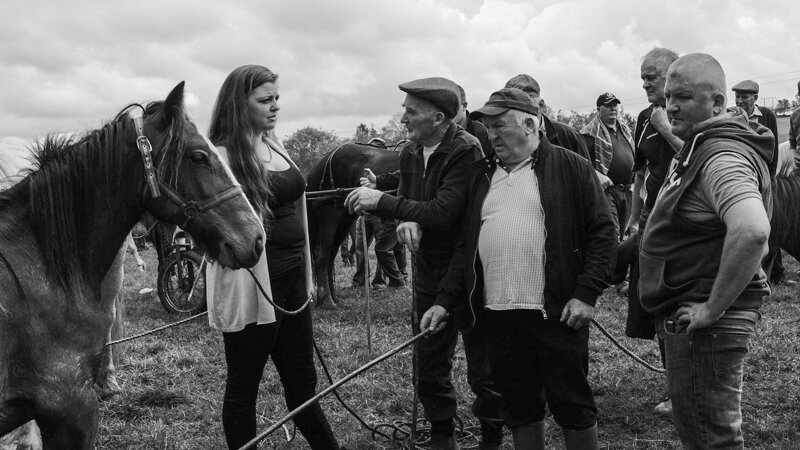 Spancilhill Horse Fair, Ireland, June, 24, 2019: The tradional I