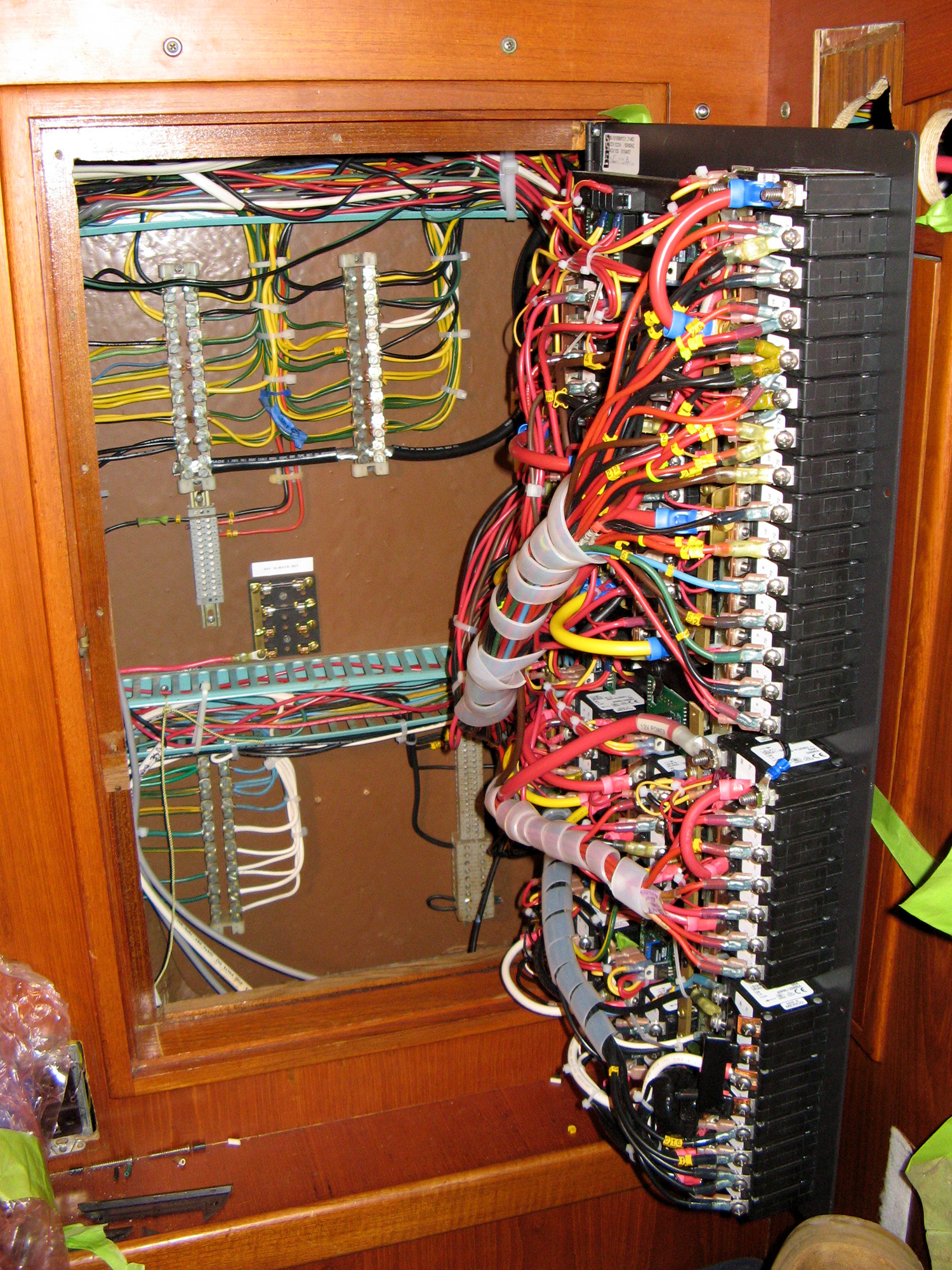 Behind the new electrical panel.