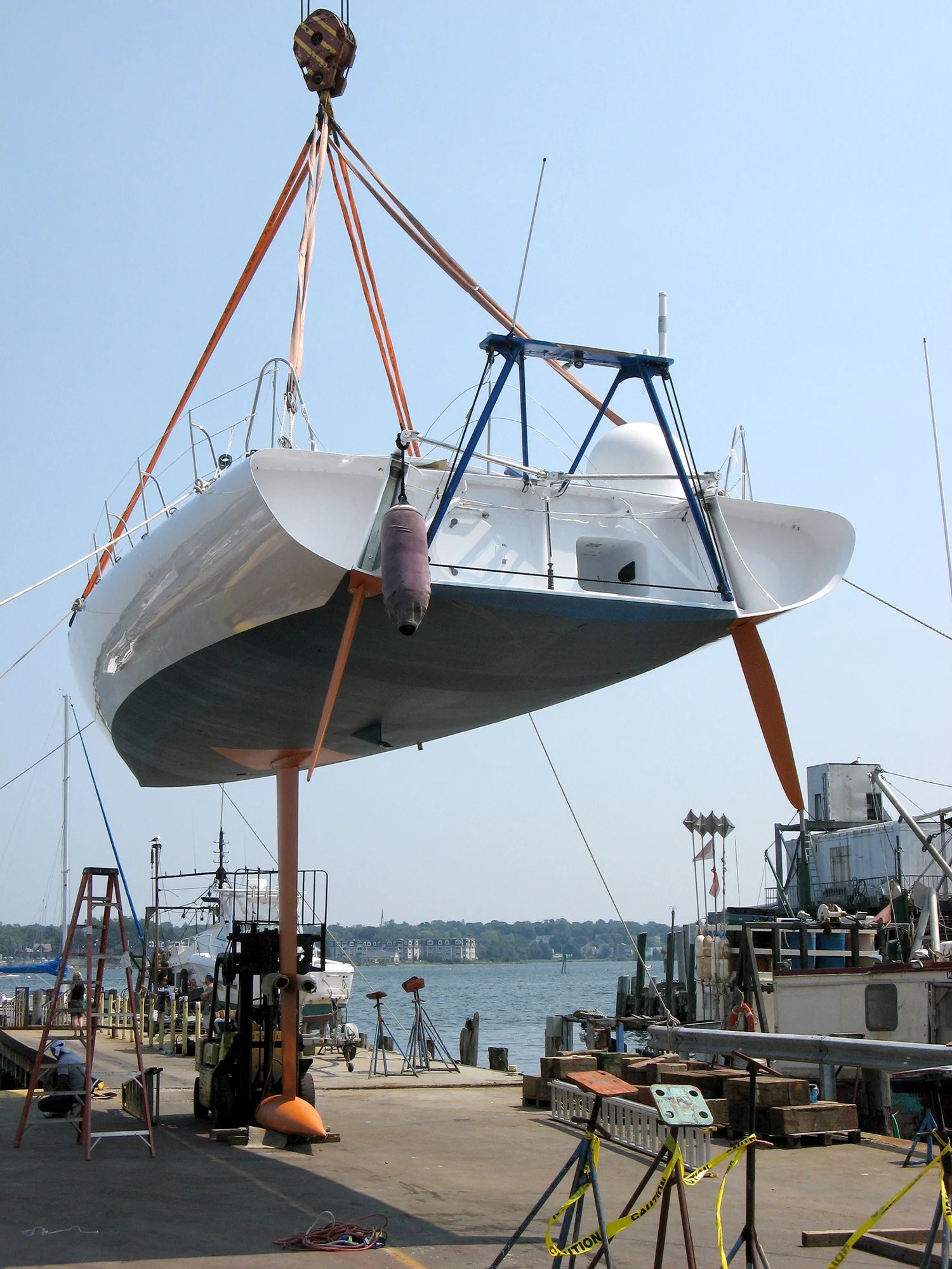The keel installed after the refit.