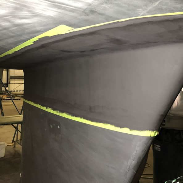 52’ Sloop Fiberglass Repair