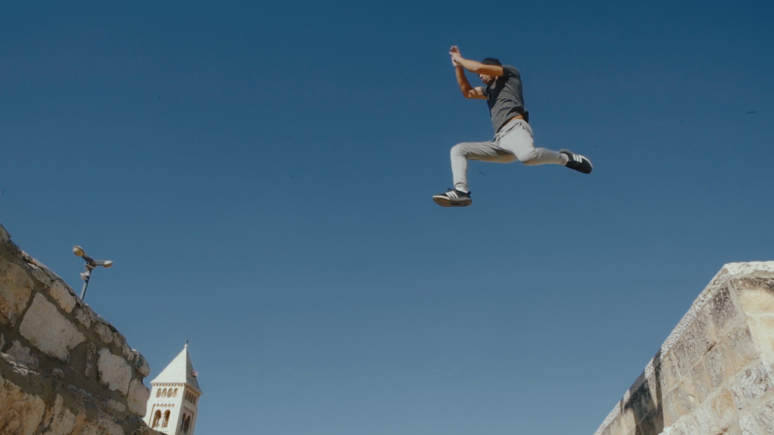 Jehad Abusneineh of the Jerusalem Parkour Team. Courtesy: Hurdle