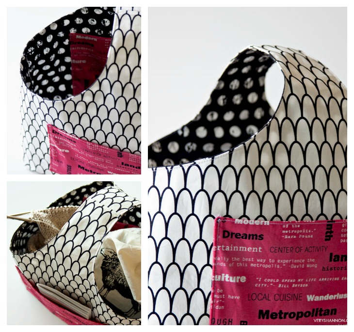 Reversible Slouch Bag FREE sewing pattern - Sew Modern Bags