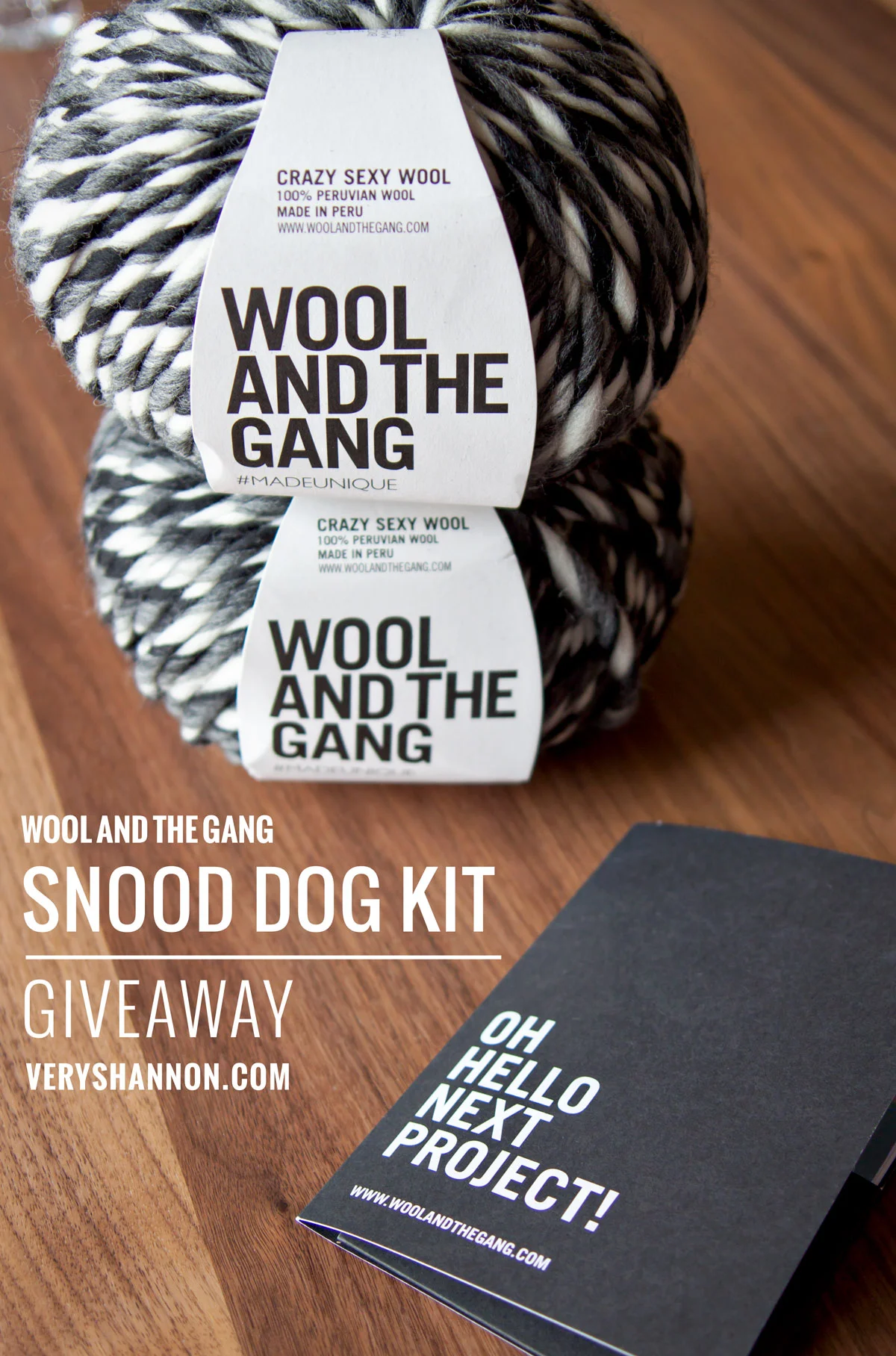 GIVEAWAY || WOOL AND THE GANG YARN & PATTERN SNOOD DOG KIT!