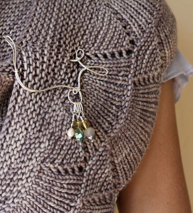 Wool & Wire Stitch Marker Shawl Pin