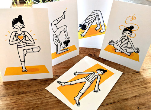 Making of Yoga postcards — Eva-Lotta Lamm
