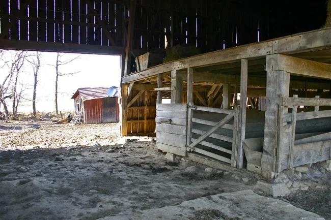 Inside of another Welbourne barn