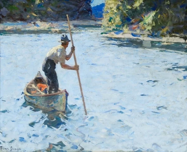 On the Grand River by Frank Benson