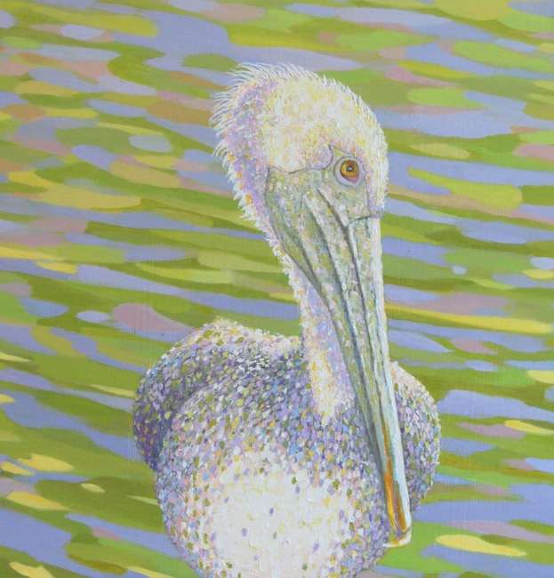 Pelican Perfectly Perched (detail shot) by William R. Beebe