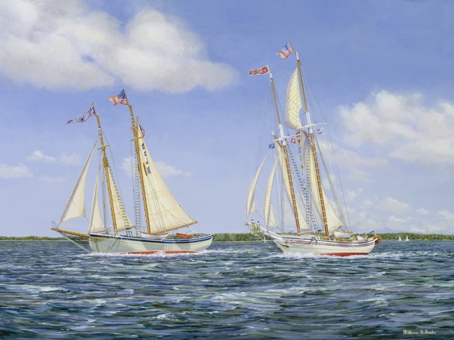 Chasing the Eagle , by William R. Beebe, 18 x 24, oil on board, limited time offered price $6750.