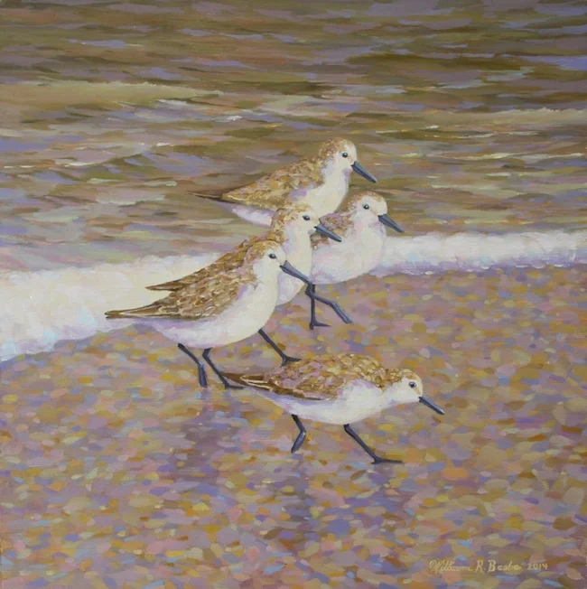 Me and My Peeps , 12 x 12, oil on board, by William R. Beebe, SOLD