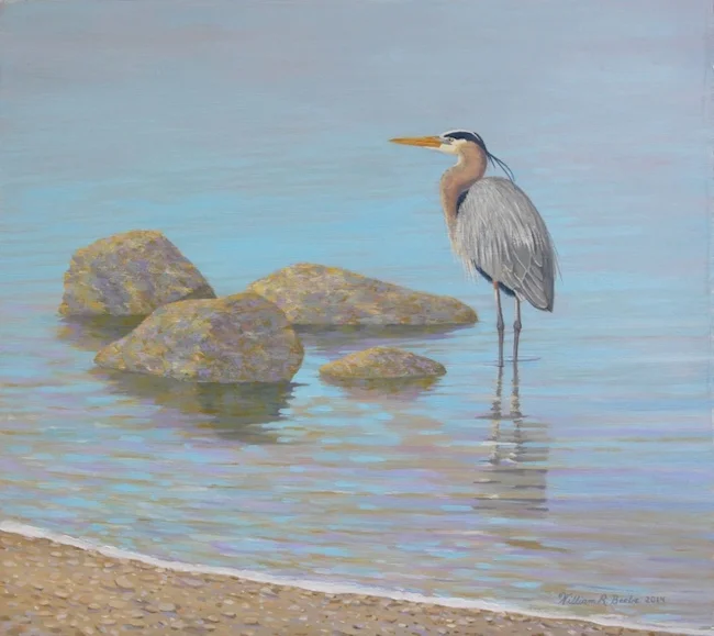 Morning Calm on the James by William R. Beebe, 14 x 16, oil on board, $2600