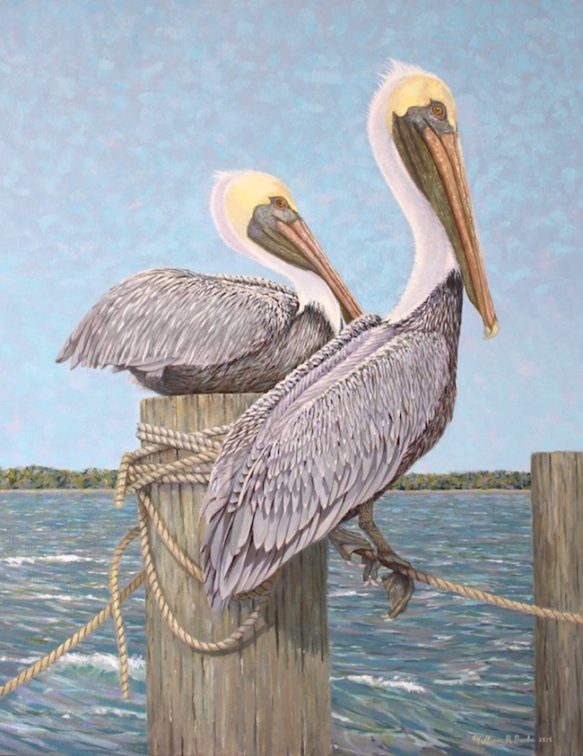 Feathered Friends by William R. Beebe, 28 x 22, oil on canvas, $5500