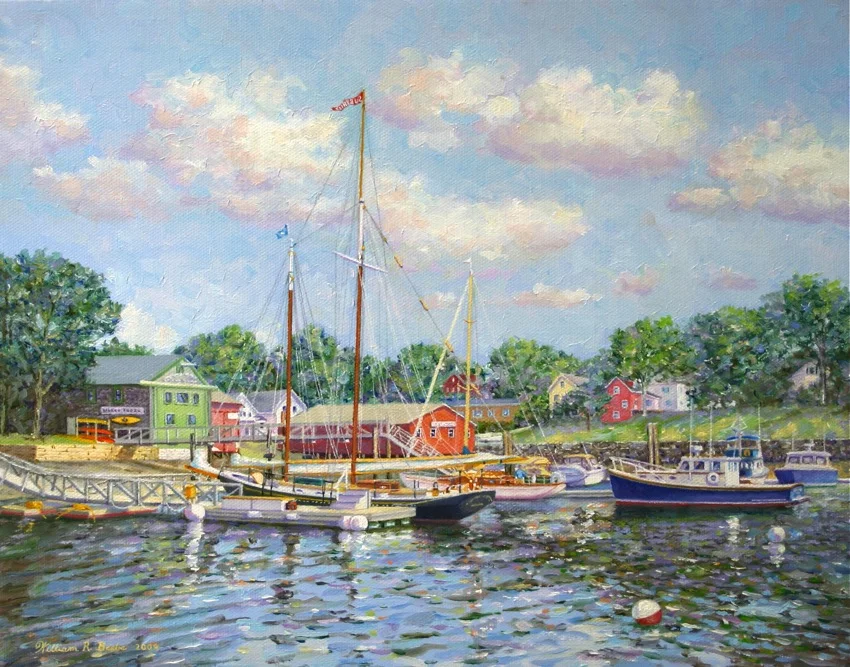 Camden's Inner Harbor by artist William R. Beebe