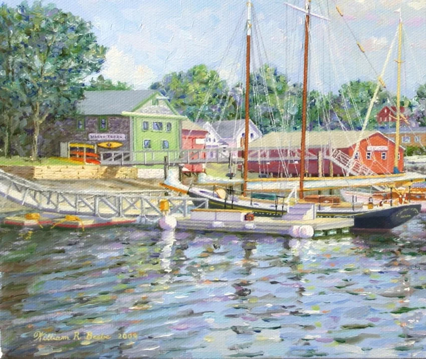 Camden's Inner Harbor by artist William R. Beebe