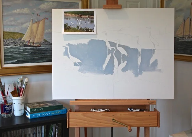 The Egrets and Mallows of Blackwater , Work in Progress by William R. Beebe