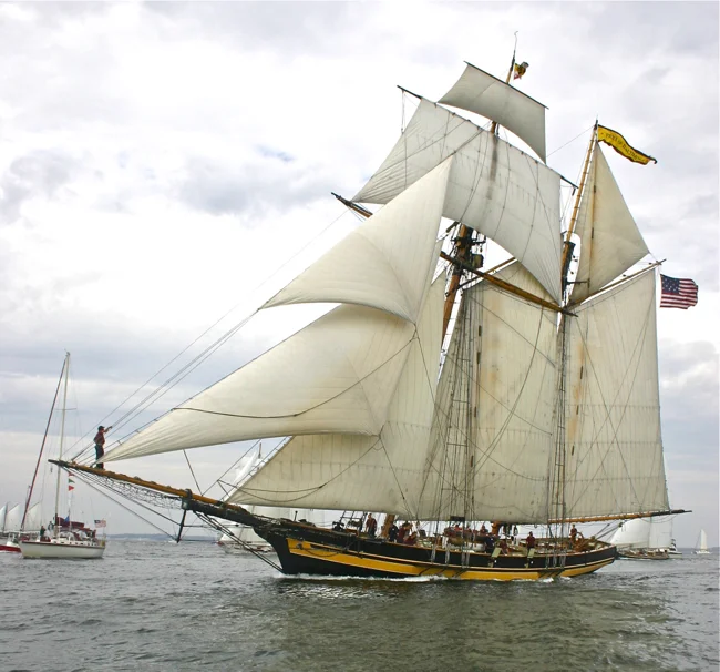 The Pride of Baltimore II photographed by William R. Beebe