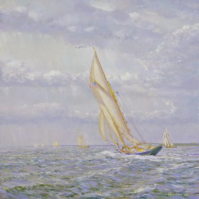 The Lettie G. Howard by William R. Beebe, 24 x 24, oil on board, $7500