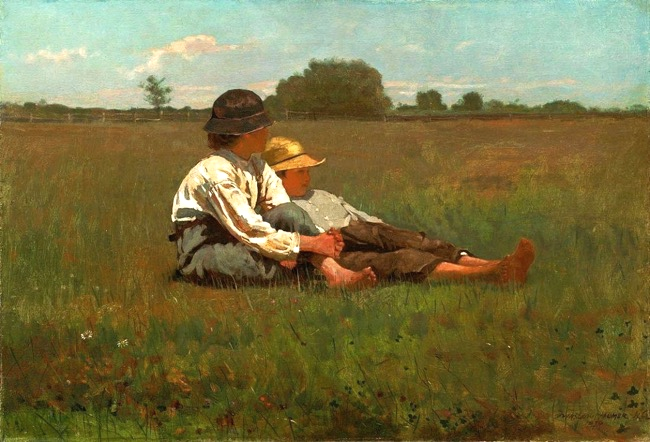 Boys in a Pasture by Winslow Homer, 1874