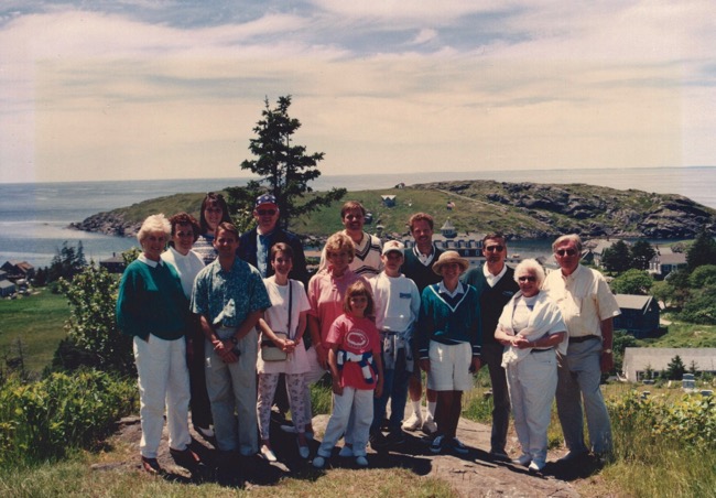 Monhegan Island, 1996 with Charlie and Julie Cawley and friends