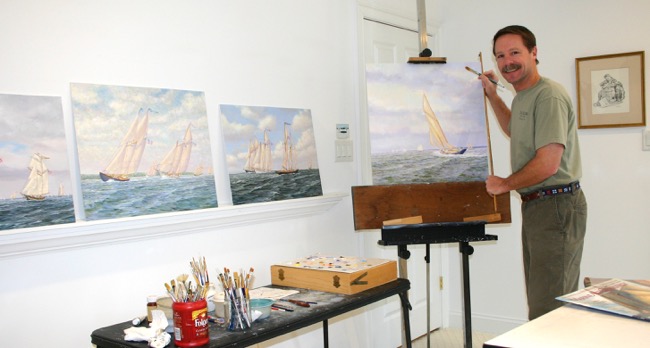 William R. Beebe in his Virginia studio in 2008