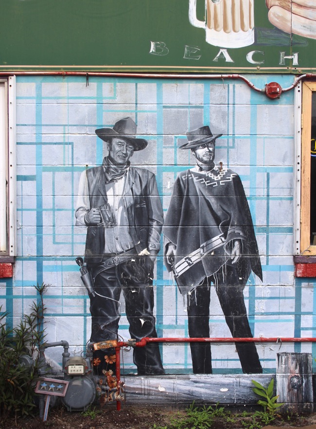 John Wayne and Clint Eastwood, Planet Follywood, Folly Beach, SC Photo by William R. Beebe