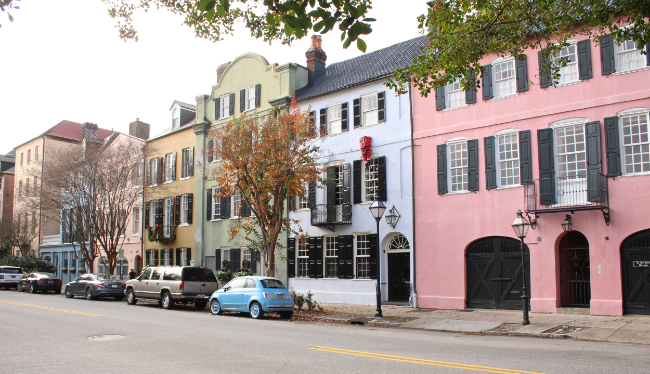 Rainbow Row in Downtown Charleston SC Photo by William R. Beebe