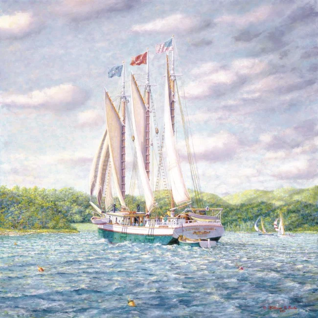 Last of the Three Masters by William R. Beebe, giclee image size 30 x 30