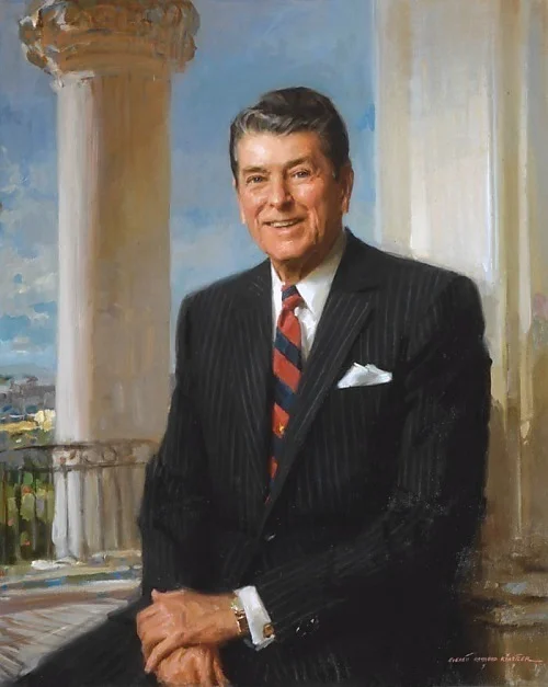 The Official White House portrait of Ronald Reagan