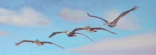 Taking the scenic route! Painting (detail) by William R. Beebe