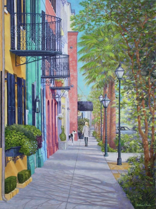 Downtown World by William R. Beebe, 40 x 30, oil on canvas, $9600