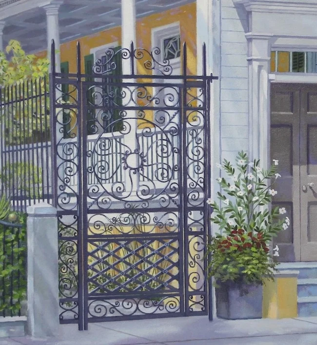 43 Meeting Street by William R. Beebe, gate detail shot