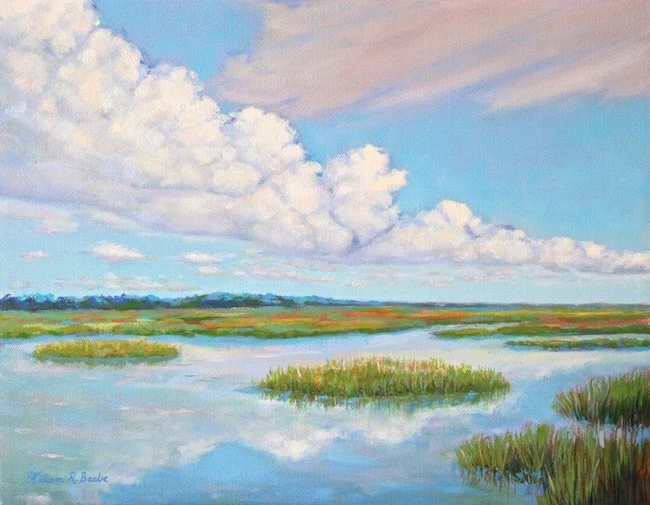 Lowcountry Reflections by William R. Beebe, 11 x 14, Oil on canvas, $850