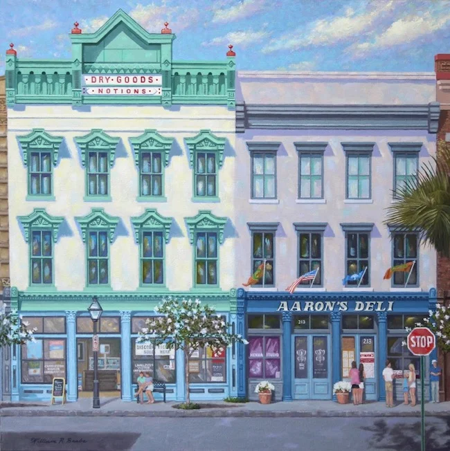 Next Stop Aaron's Deli by William R. Beebe, 20 x 20, Oil on canvas, $3800