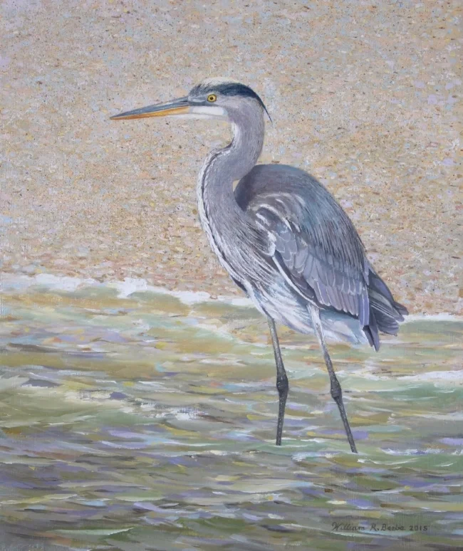 Beach Blue by William R. Beebe, 12 x 10, Oil on board, SOLD