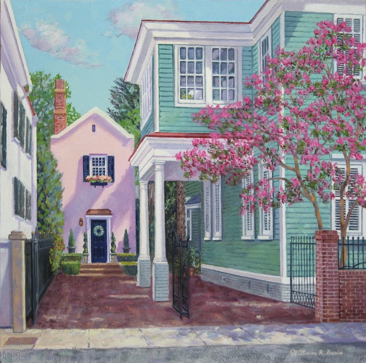 Little Pink House on Tradd ~ Pinks and greens go so well together!&nbsp;&nbsp;