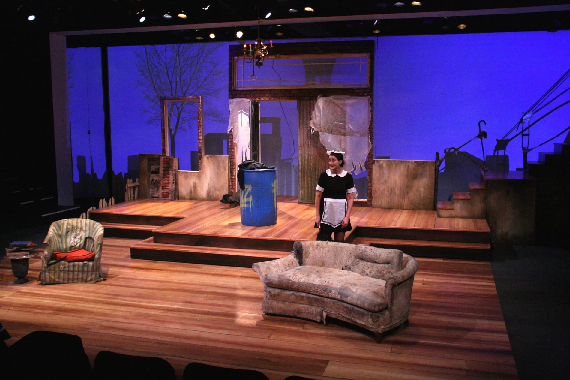   By Thornton Wilder    Artists Repertory Theatre ,  Portland OR   Directed by  Damaso Rodriguez   Scenic &amp; Projection Design by  Megan Wilkerson   Costume Design by  Gregory Pulver   Lighting Design by  Kristeen Willis Crosser   Sound Design by 